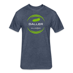 Fitted Unisex Cotton/Poly T-Shirt /Pickle Baller - heather navy