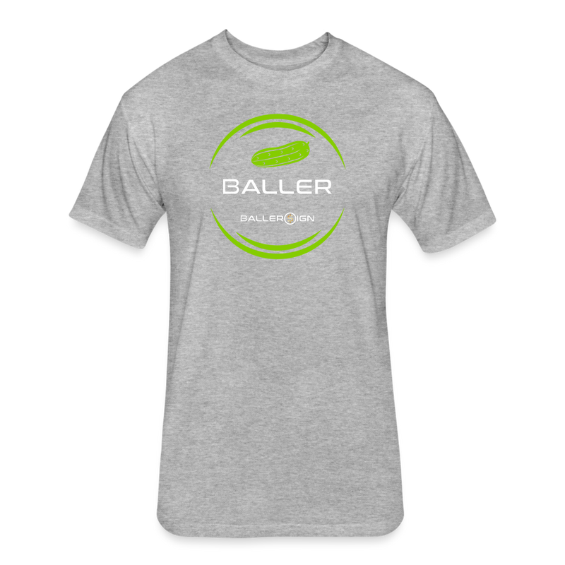 Fitted Unisex Cotton/Poly T-Shirt /Pickle Baller - heather gray