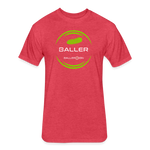 Fitted Unisex Cotton/Poly T-Shirt /Pickle Baller - heather red