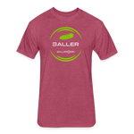 Fitted Unisex Cotton/Poly T-Shirt /Pickle Baller - heather burgundy