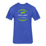 Fitted Unisex Cotton/Poly T-Shirt /Pickle Baller - heather royal