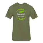 Fitted Unisex Cotton/Poly T-Shirt /Pickle Baller - heather military green