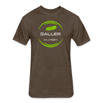 Fitted Unisex Cotton/Poly T-Shirt /Pickle Baller - heather espresso