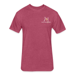 Fitted Unisex Cotton/Poly T-Shirt /Base/Softball/Banner - heather burgundy