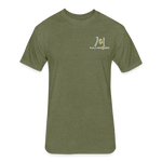 Fitted Unisex Cotton/Poly T-Shirt /Base/Softball/Banner - heather military green