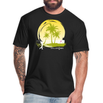 Fitted Unisex Cotton/Poly T-Shirt / Sunny Beach Golf - black