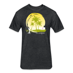 Fitted Unisex Cotton/Poly T-Shirt / Sunny Beach Golf - heather black