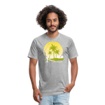 Fitted Unisex Cotton/Poly T-Shirt / Sunny Beach Golf - heather gray