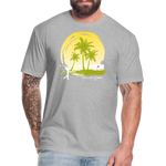 Fitted Unisex Cotton/Poly T-Shirt / Sunny Beach Golf - heather gray