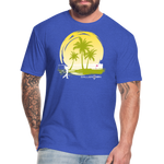 Fitted Unisex Cotton/Poly T-Shirt / Sunny Beach Golf - heather royal