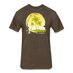 Fitted Unisex Cotton/Poly T-Shirt / Sunny Beach Golf - heather espresso