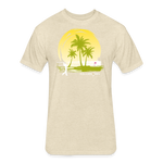 Fitted Unisex Cotton/Poly T-Shirt / Sunny Beach Golf - heather cream