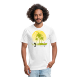 Fitted Unisex Cotton/Poly T-Shirt / Sunny Beach Golf - white