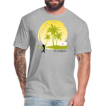 Fitted Unisex Cotton/Poly T-Shirt / Sunny Beach Golf - heather gray