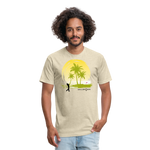 Fitted Unisex Cotton/Poly T-Shirt / Sunny Beach Golf - heather cream