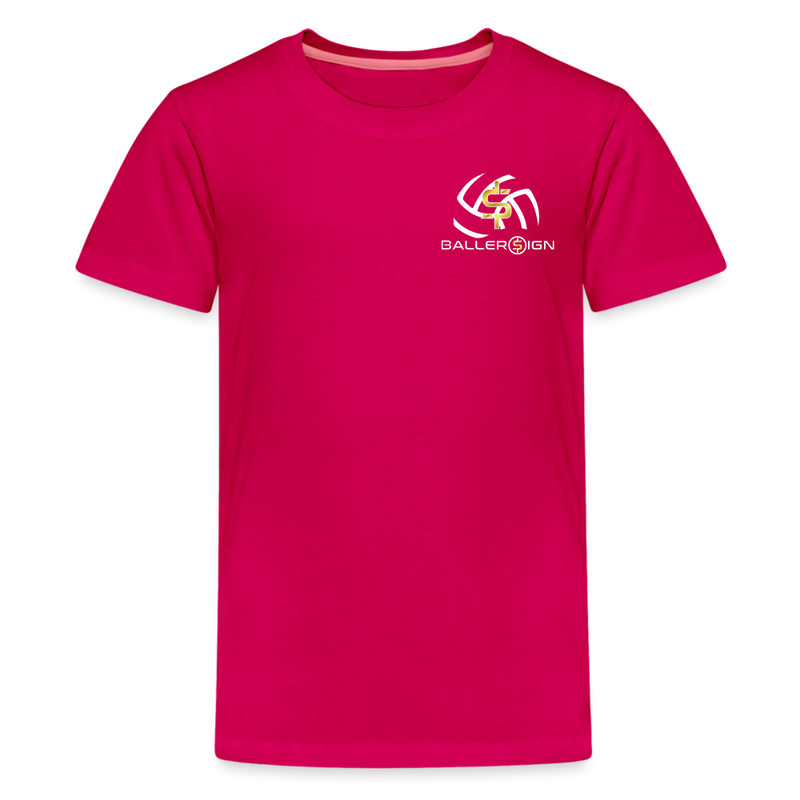 Kids' Premium T-Shirt / Volleyball - dark pink