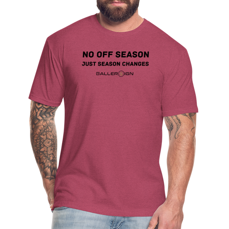 Fitted Cotton/Poly T-Shirt / No Off Season all ball - heather burgundy