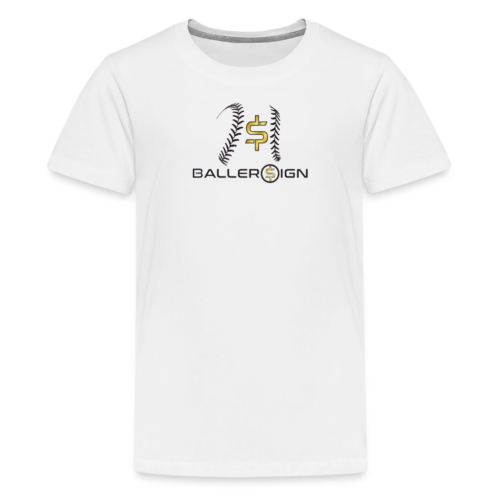 Kids' Premium T-Shirt /Baseball/Soft/Banner - white