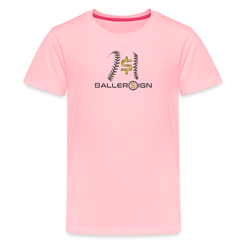 Kids' Premium T-Shirt /Baseball/Soft/Banner - pink