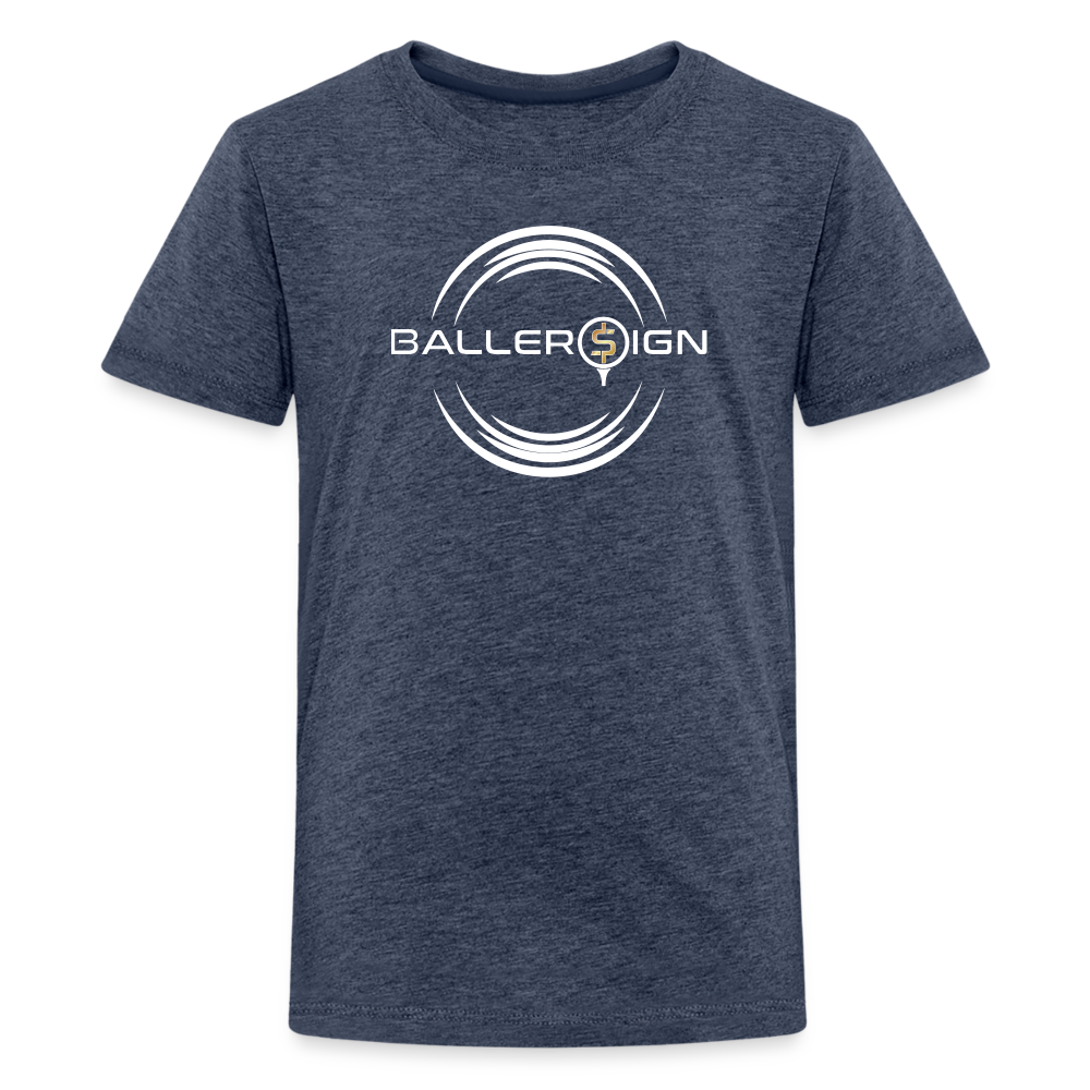 Kids' Premium T-Shirt / Golf baller - heather blue