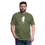 Fitted Mens Cotton/Poly T-Shirt - heather military green