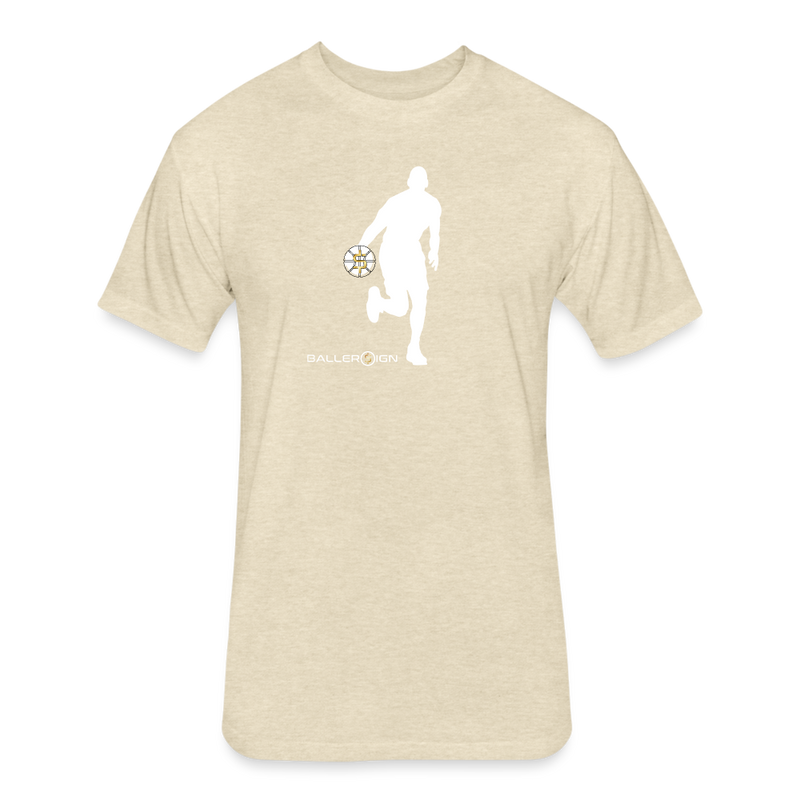 Fitted Mens Cotton/Poly T-Shirt - heather cream