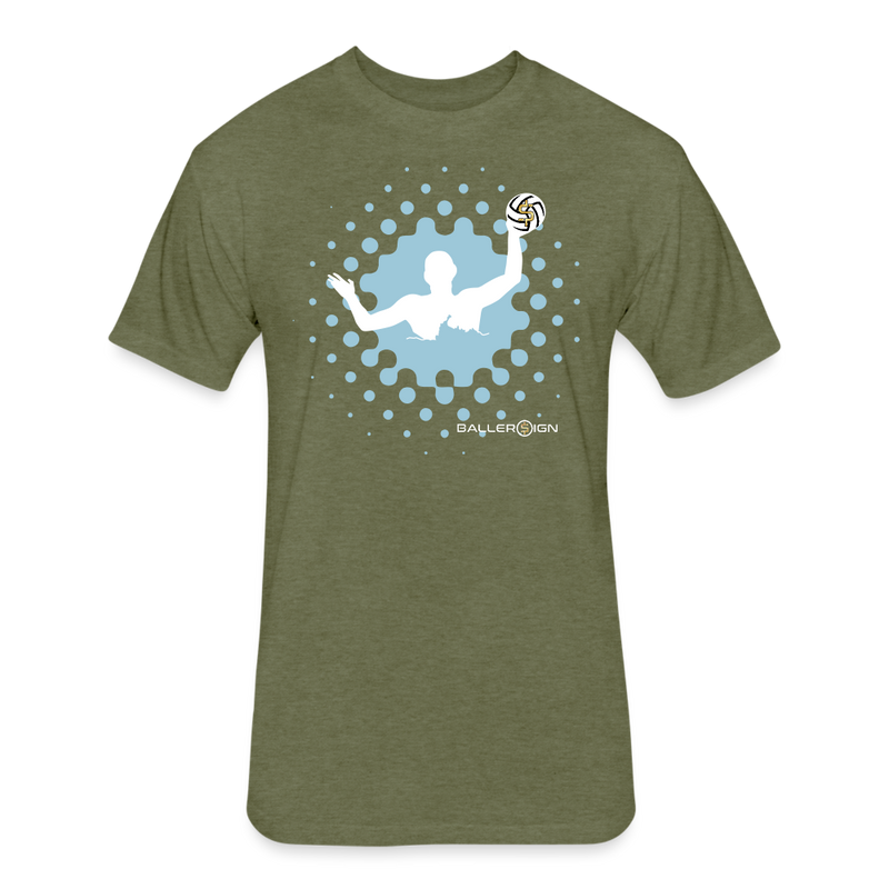Fitted Unisex Cotton/Poly T-Shirt / Water polo - heather military green