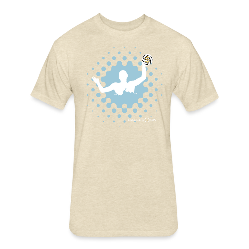 Fitted Unisex Cotton/Poly T-Shirt / Water polo - heather cream