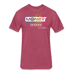 Fitted Unisex Cotton/Poly T-Shirt / Bball Money Splash - heather burgundy