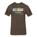 Fitted Unisex Cotton/Poly T-Shirt / Bball Money Splash - heather espresso