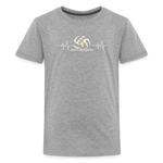 Kids' Premium T-Shirt / Volleyball Heart beat - heather gray