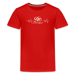 Kids' Premium T-Shirt / Volleyball Heart beat - red