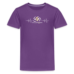 Kids' Premium T-Shirt / Volleyball Heart beat - purple