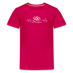 Kids' Premium T-Shirt / Volleyball Heart beat - dark pink