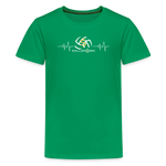 Kids' Premium T-Shirt / Volleyball Heart beat - kelly green