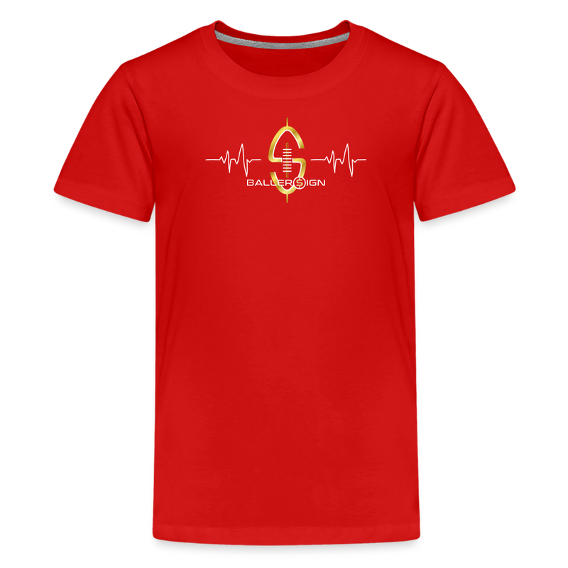 Kids' Premium T-Shirt / Football Heart - red