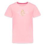 Kids' Premium T-Shirt / Football Heart - pink