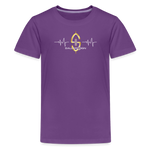 Kids' Premium T-Shirt / Football Heart - purple