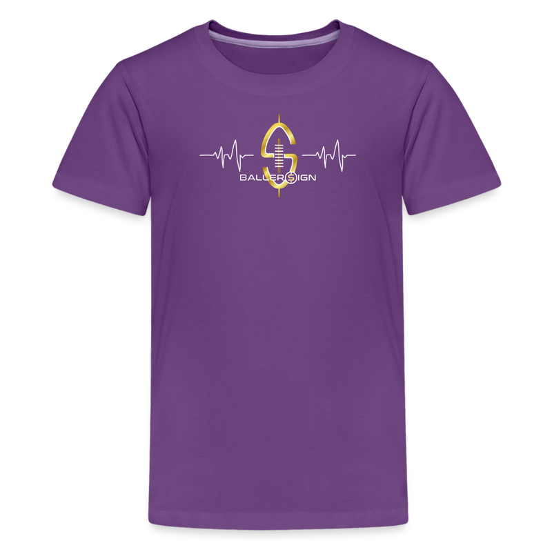 Kids' Premium T-Shirt / Football Heart - purple