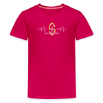 Kids' Premium T-Shirt / Football Heart - dark pink