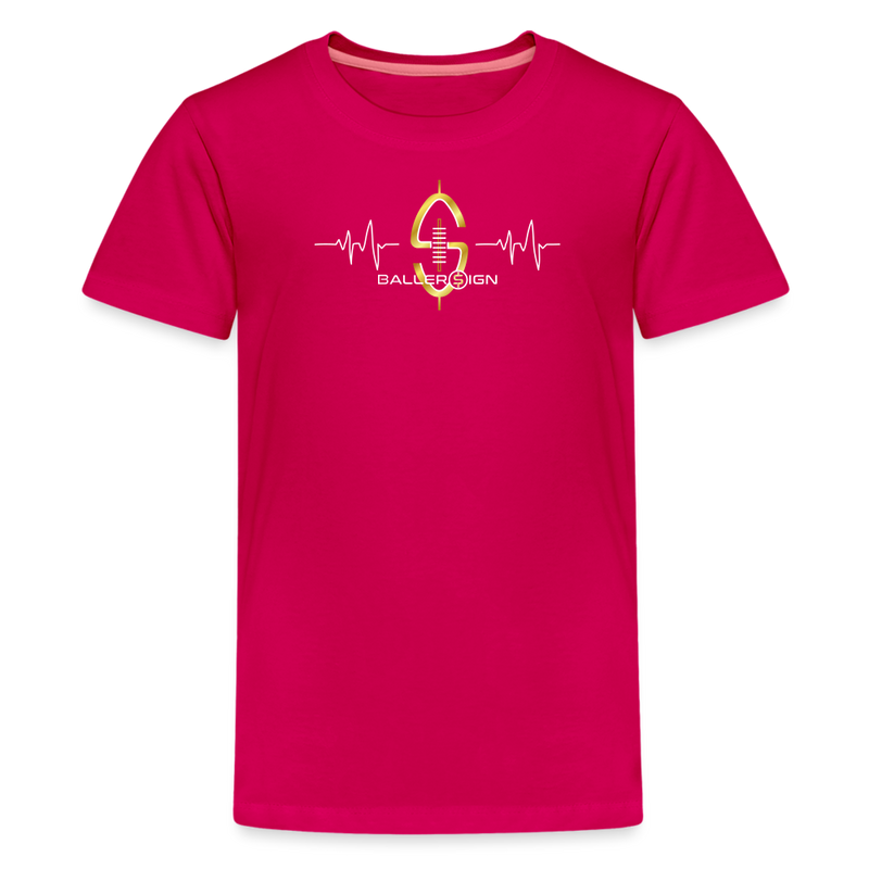 Kids' Premium T-Shirt / Football Heart - dark pink