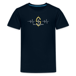 Kids' Premium T-Shirt / Football Heart - deep navy