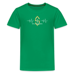 Kids' Premium T-Shirt / Football Heart - kelly green