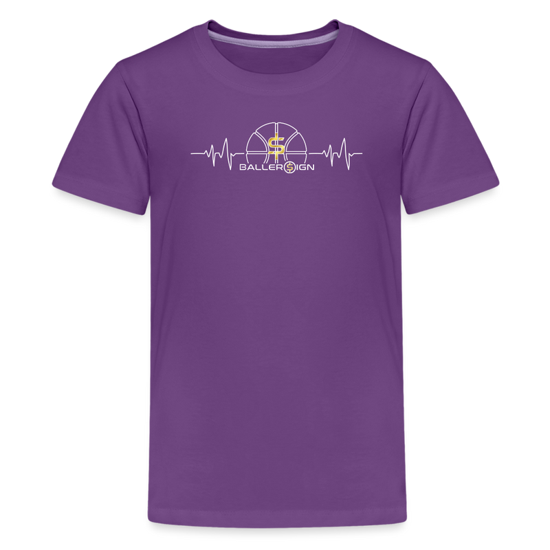 Kids' Premium T-Shirt / Bball Heart beat - purple