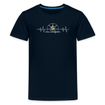 Kids' Premium T-Shirt / Bball Heart beat - deep navy