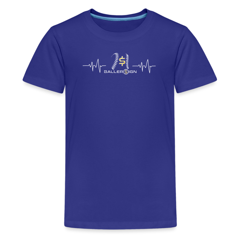 Kids' Premium T-Shirt / Baseball / Softball Heart beat - royal blue