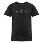 Kids' Premium T-Shirt / Baseball / Softball Heart beat - charcoal grey