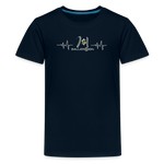 Kids' Premium T-Shirt / Baseball / Softball Heart beat - deep navy