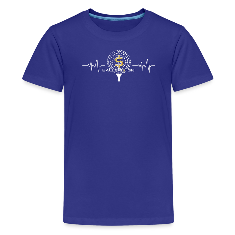 Kids' Premium T-Shirt / Golf Heart Beat - royal blue