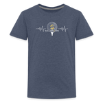 Kids' Premium T-Shirt / Golf Heart Beat - heather blue